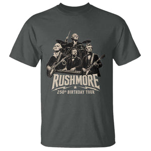 Rushmore 250th Birthday Tour T Shirt Funny Presidents Rockstar Music