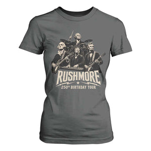 Rushmore 250th Birthday Tour T Shirt For Women Funny Presidents Rockstar Music