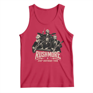 Rushmore 250th Birthday Tour Tank Top Funny Presidents Rockstar Music