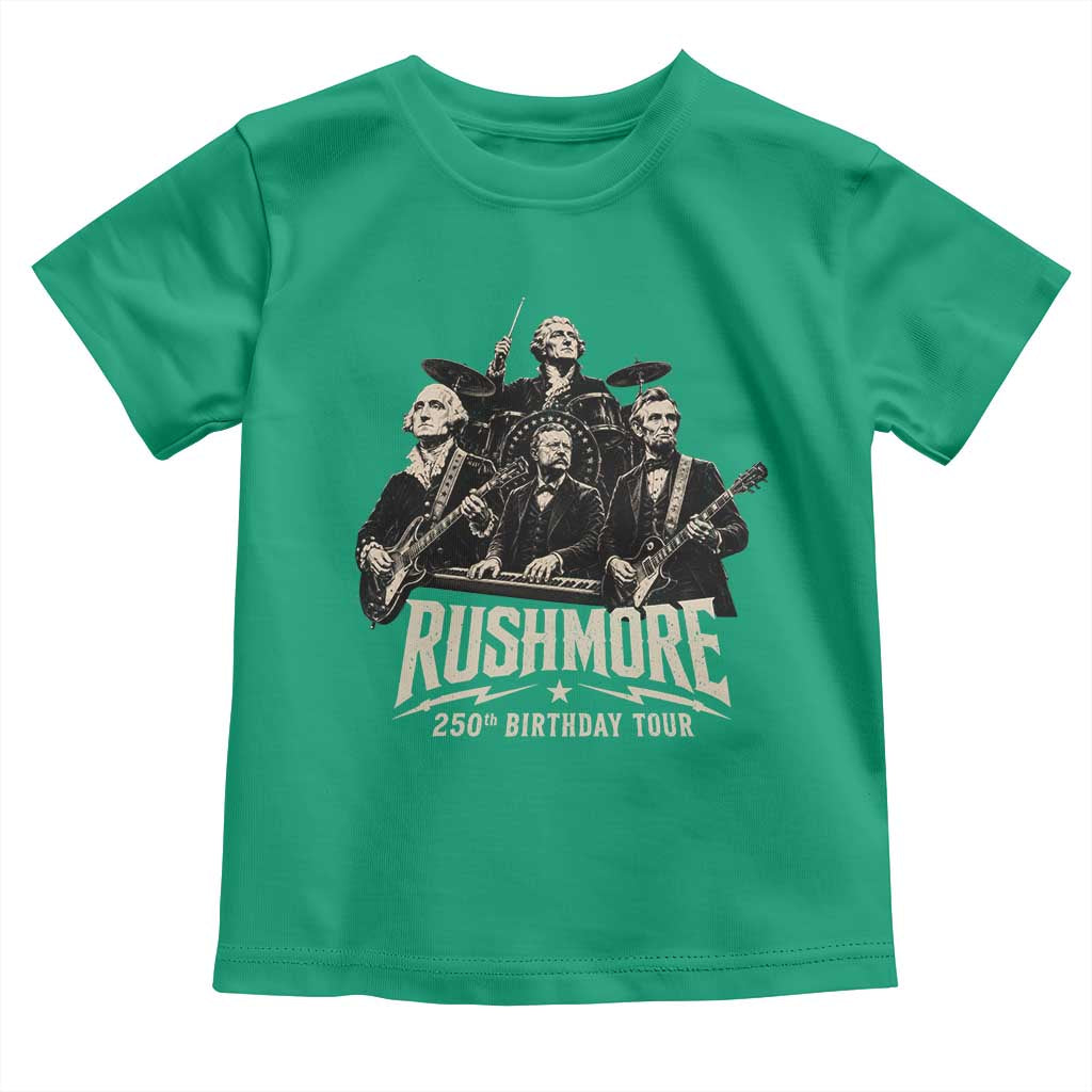 Rushmore 250th Birthday Tour Toddler T Shirt Funny Presidents Rockstar Music