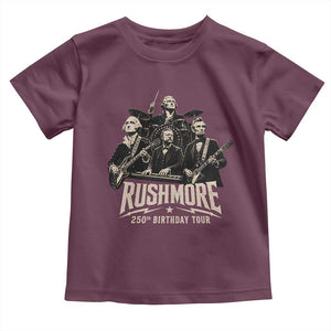 Rushmore 250th Birthday Tour Toddler T Shirt Funny Presidents Rockstar Music