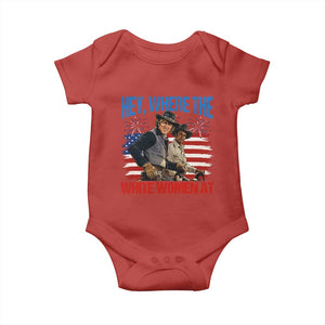 Hey Where The White Women At 4th of July Meme 70s Movie Baby Onesie