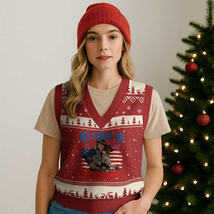 Hey Where The White Women At 4th of July Meme 70s Movie V-Neck Knit Sweater Vest