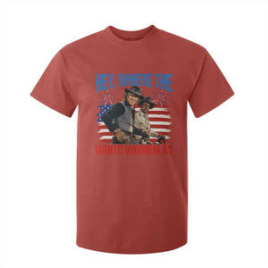 Hey Where The White Women At 4th of July Meme 70s Movie T Shirt For Kid TS11 Red Print Your Wear