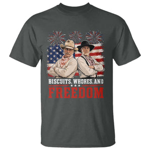 Biscuits Whores And Freedom Funny Western Cowboy 4th of July T Shirt