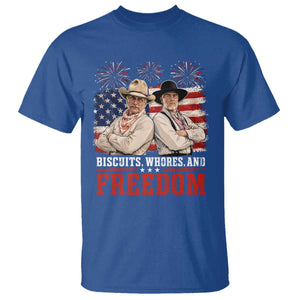 Biscuits Whores And Freedom Funny Western Cowboy 4th of July T Shirt
