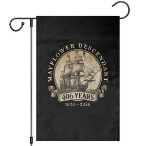 Mayflower Descendant Garden Flag 406 Years Pilgrim Fathers Thanksgiving History