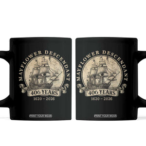 Mayflower Descendant Coffee Mug 406 Years Pilgrim Fathers Thanksgiving History