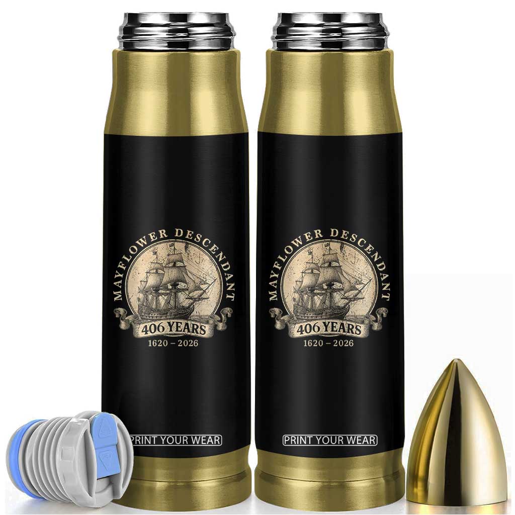 Mayflower Descendant Bullet Tumbler 406 Years Pilgrim Fathers Thanksgiving History