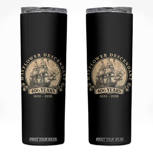 Mayflower Descendant Skinny Tumbler 406 Years Pilgrim Fathers Thanksgiving History