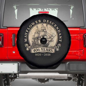 Mayflower Descendant Spare Tire Cover 406 Years Pilgrim Fathers Thanksgiving History