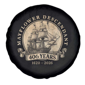 Mayflower Descendant Spare Tire Cover 406 Years Pilgrim Fathers Thanksgiving History