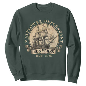 Mayflower Descendant Sweatshirt 406 Years Pilgrim Fathers Thanksgiving History