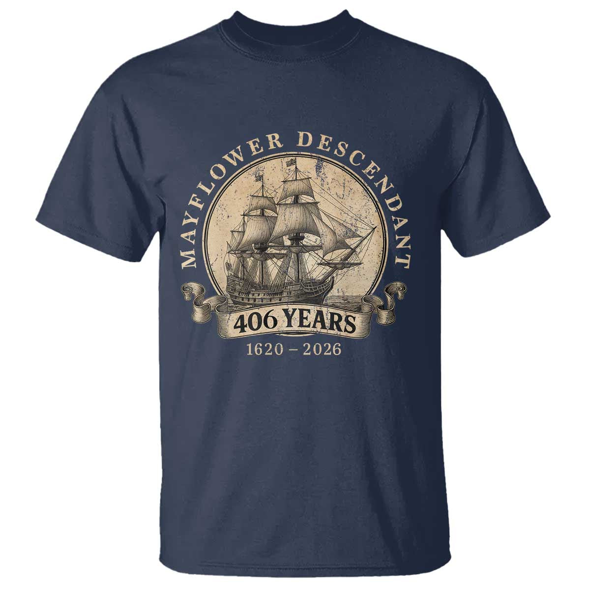 Mayflower Descendant T Shirt 406 Years Pilgrim Fathers Thanksgiving History