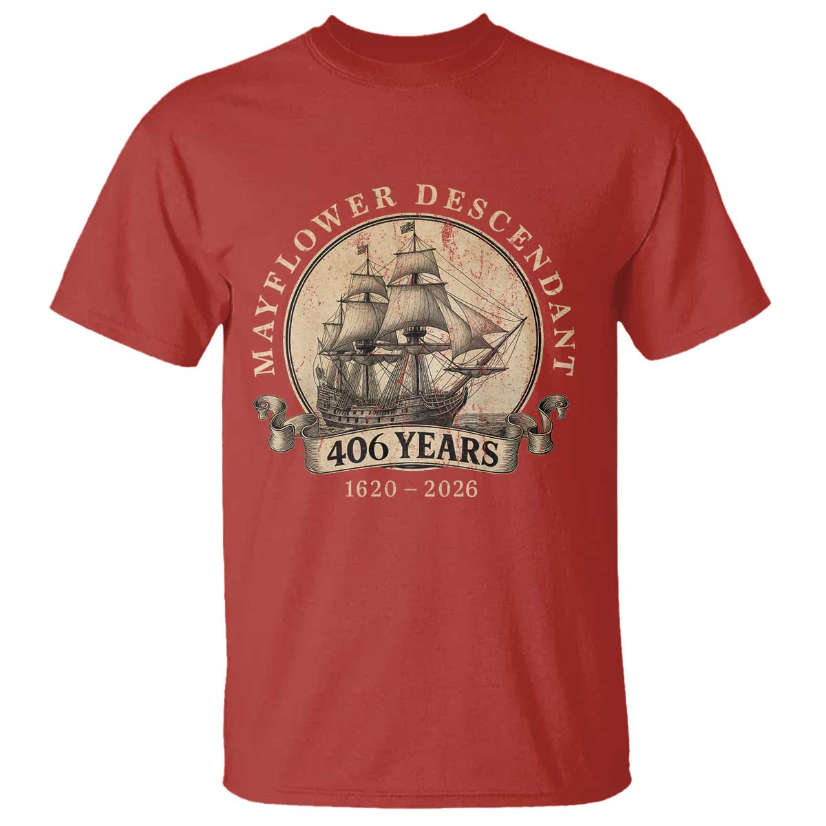 Mayflower Descendant T Shirt 406 Years Pilgrim Fathers Thanksgiving History