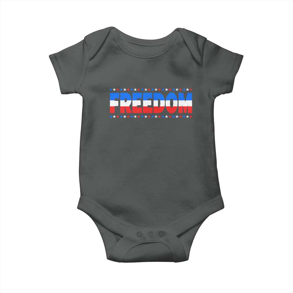 Freedom Funny 4th of July Couple Matching Baby Onesie