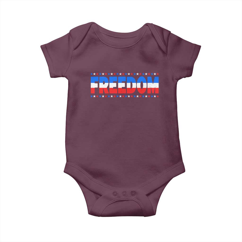 Freedom Funny 4th of July Couple Matching Baby Onesie