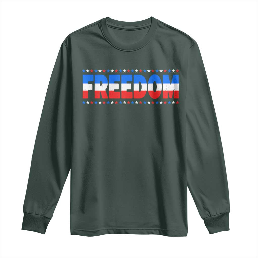 Freedom Funny 4th of July Couple Matching Long Sleeve Shirt