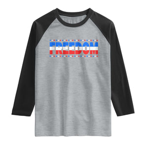 Freedom Funny 4th of July Couple Matching Raglan Shirt