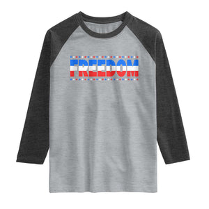 Freedom Funny 4th of July Couple Matching Raglan Shirt