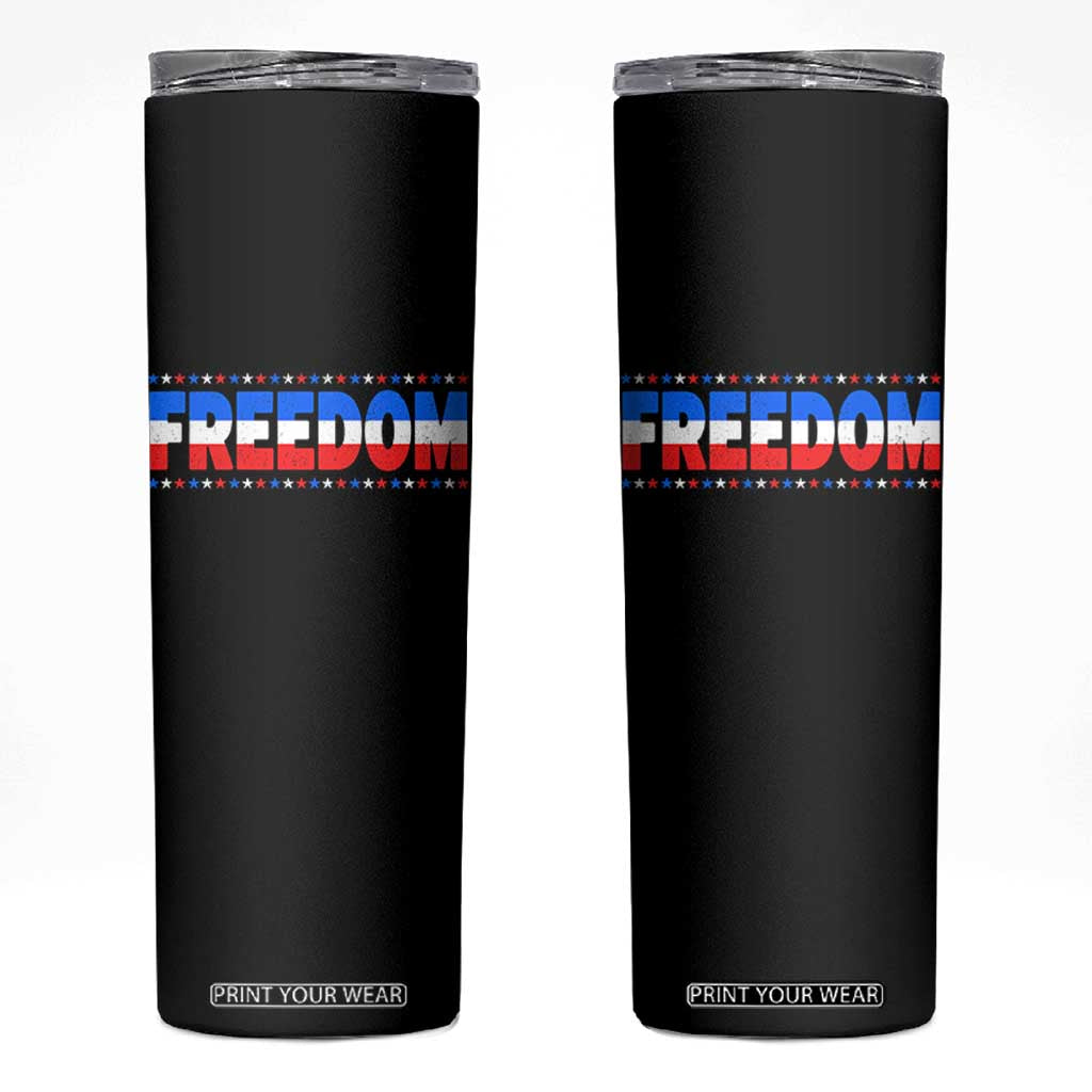 Freedom Funny 4th of July Couple Matching Skinny Tumbler