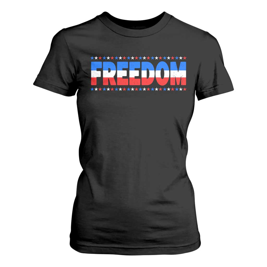 Freedom Funny 4th of July Couple Matching T Shirt For Women