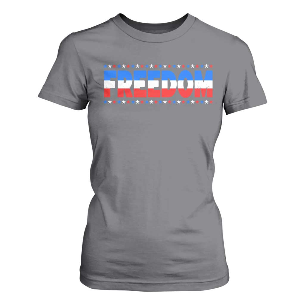 Freedom Funny 4th of July Couple Matching T Shirt For Women