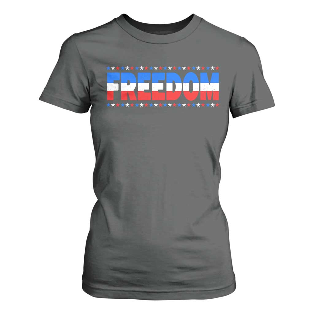Freedom Funny 4th of July Couple Matching T Shirt For Women