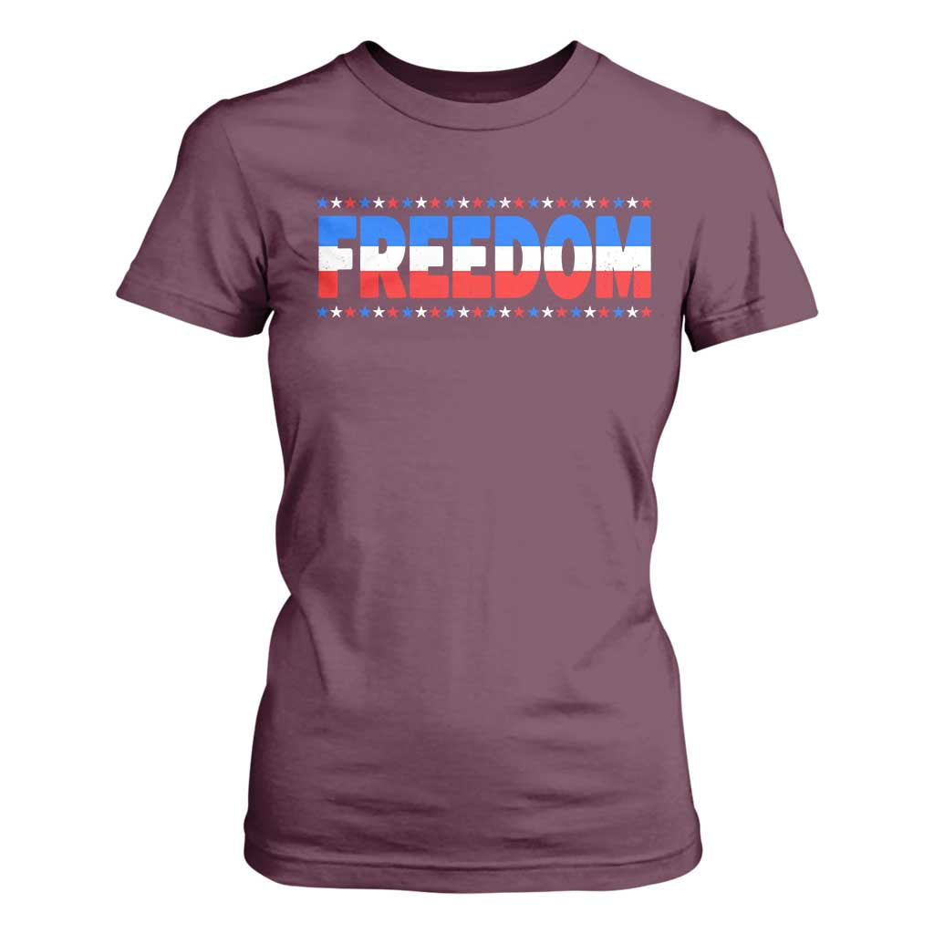Freedom Funny 4th of July Couple Matching T Shirt For Women