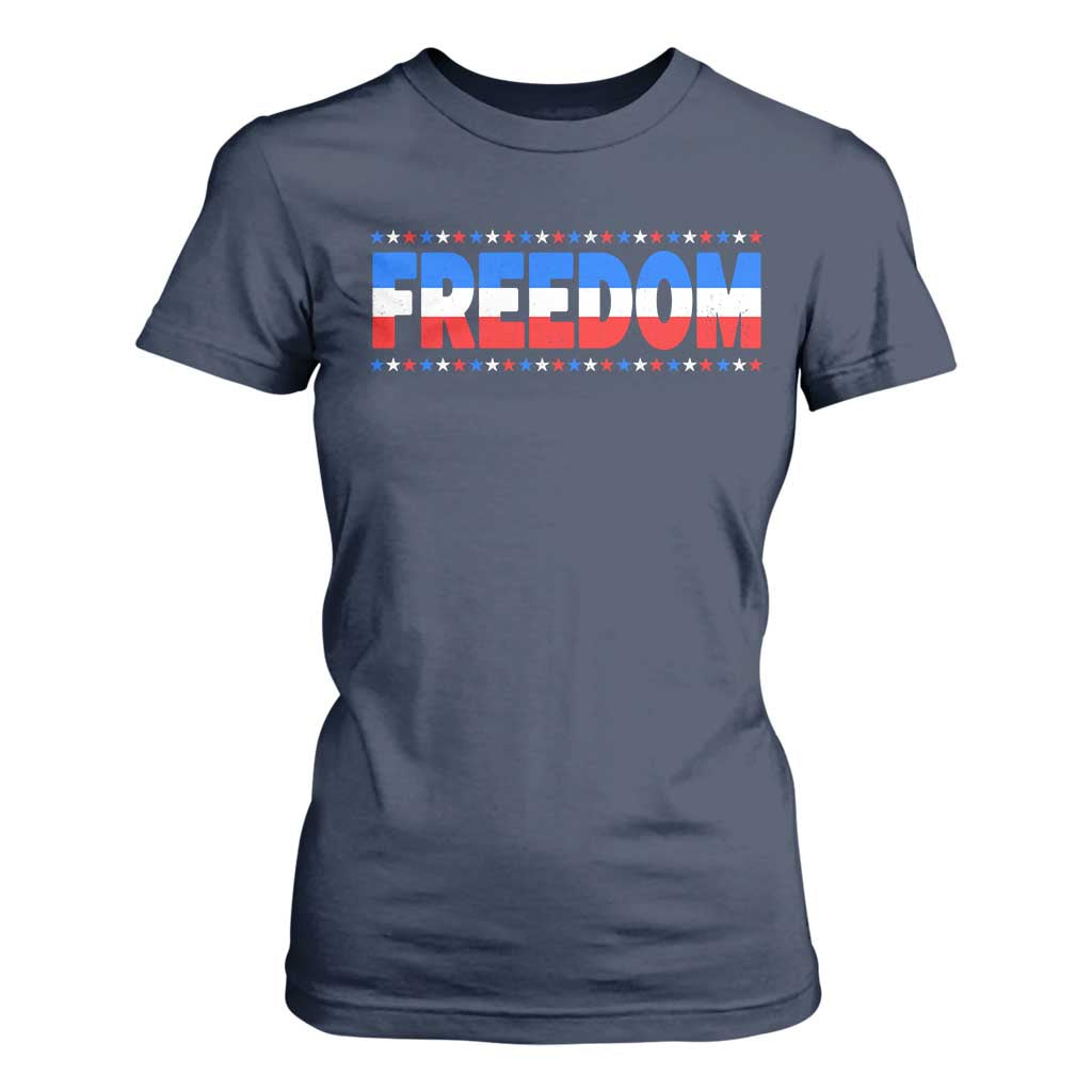 Freedom Funny 4th of July Couple Matching T Shirt For Women