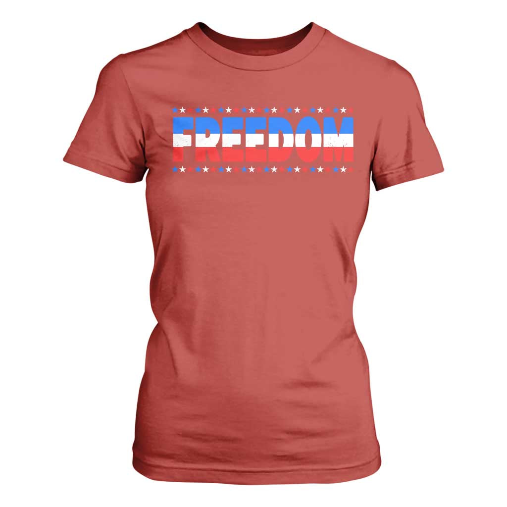 Freedom Funny 4th of July Couple Matching T Shirt For Women