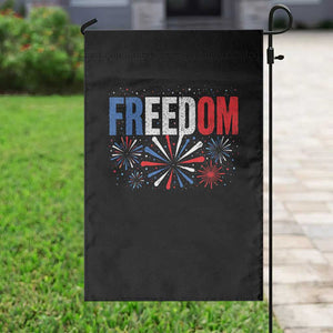 Freedom Funny 4th of July Couple Matching Garden Flag US Fireworks