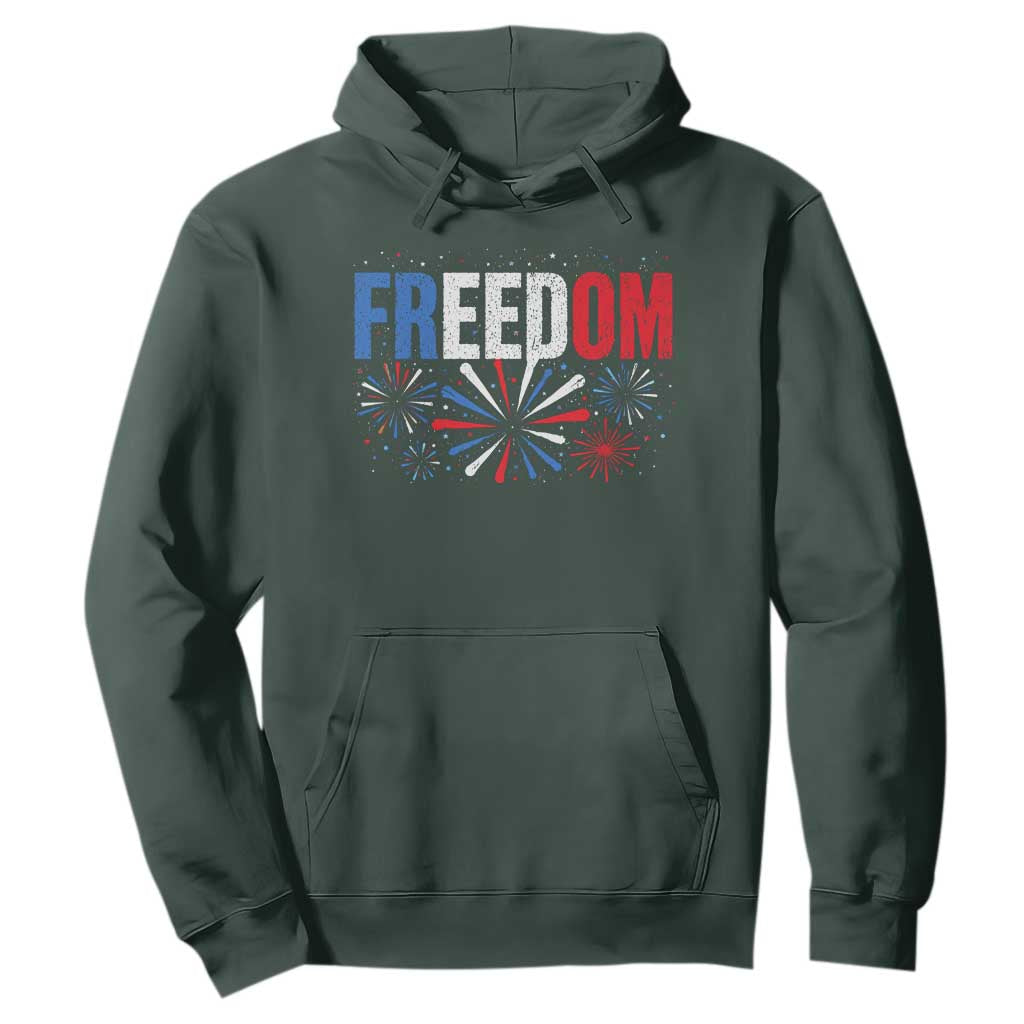 Freedom Funny 4th of July Couple Matching Hoodie US Fireworks