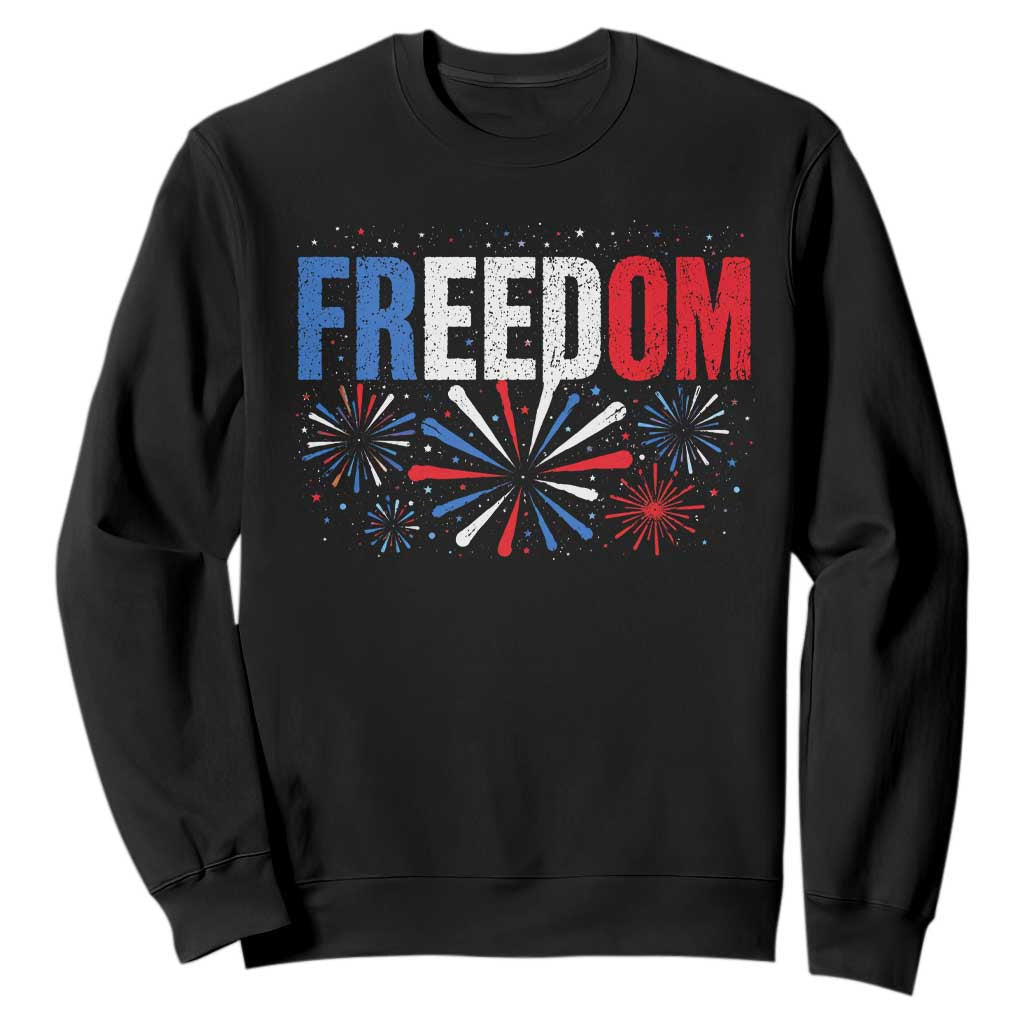 Freedom Funny 4th of July Couple Matching Sweatshirt US Fireworks