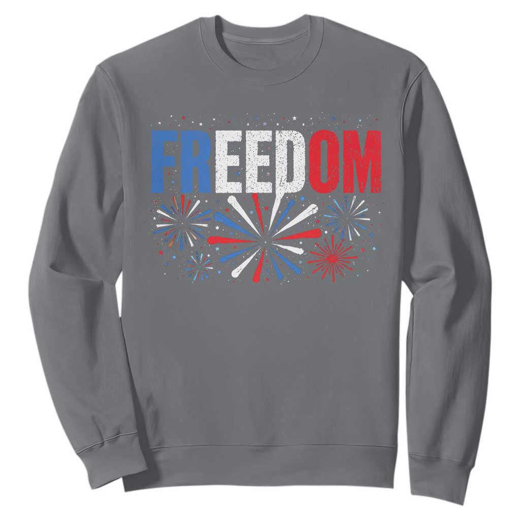 Freedom Funny 4th of July Couple Matching Sweatshirt US Fireworks