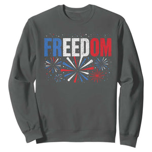 Freedom Funny 4th of July Couple Matching Sweatshirt US Fireworks