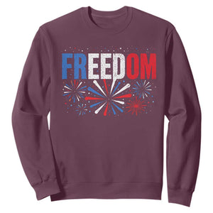 Freedom Funny 4th of July Couple Matching Sweatshirt US Fireworks