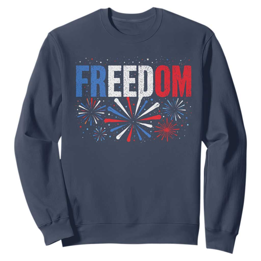 Freedom Funny 4th of July Couple Matching Sweatshirt US Fireworks