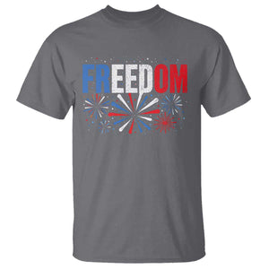 Freedom Funny 4th of July Couple Matching T Shirt US Fireworks