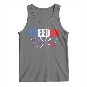 Freedom Funny 4th of July Couple Matching Tank Top US Fireworks