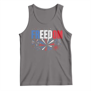 Freedom Funny 4th of July Couple Matching Tank Top US Fireworks