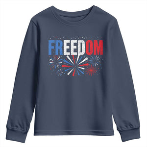 Freedom Funny 4th of July Couple Matching Youth Sweatshirt US Fireworks