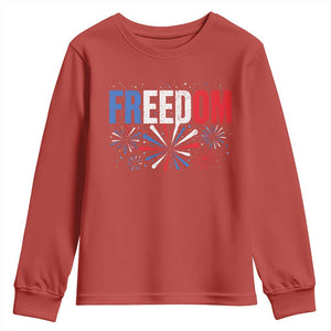 Freedom Funny 4th of July Couple Matching Youth Sweatshirt US Fireworks