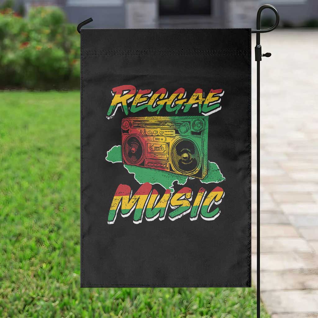 Reggae Music Garden Flag Rastafari Rasta Jamaica Boombox TS11 Print Your Wear