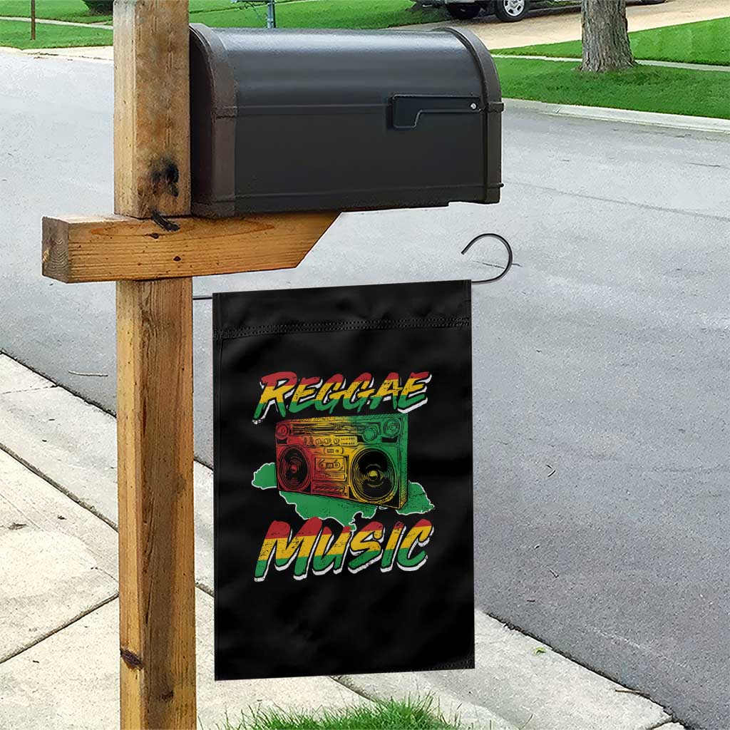 Reggae Music Garden Flag Rastafari Rasta Jamaica Boombox TS11 Print Your Wear
