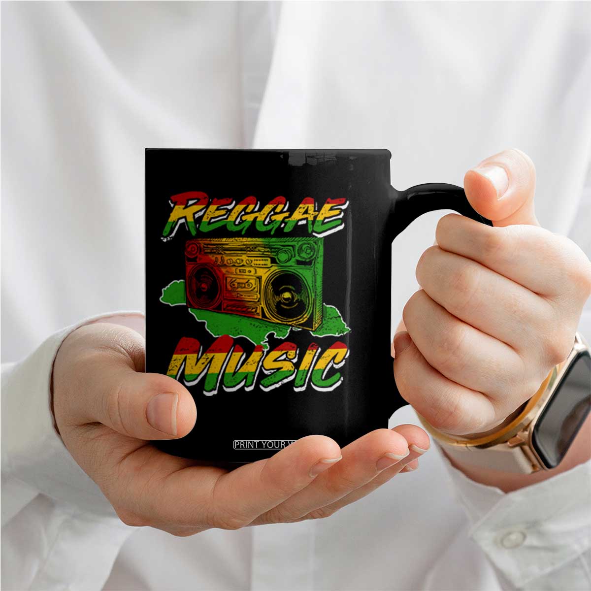 Reggae Music Coffee Mug Rastafari Rasta Jamaica Boombox TS11 Print Your Wear