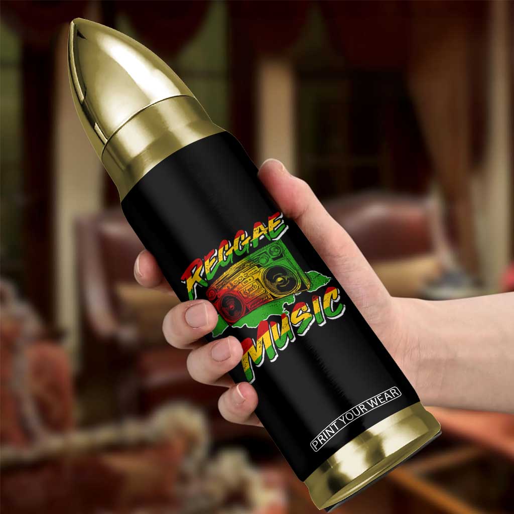 Reggae Music Bullet Tumbler Rastafari Rasta Jamaica Boombox TS11 Print Your Wear