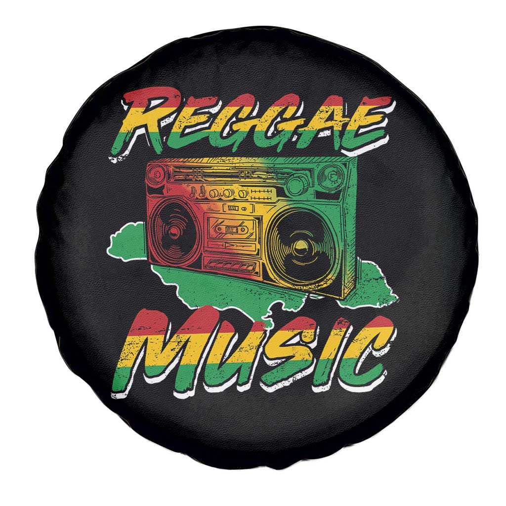Reggae Music Spare Tire Cover Rastafari Rasta Jamaica Boombox TS11 Print Your Wear