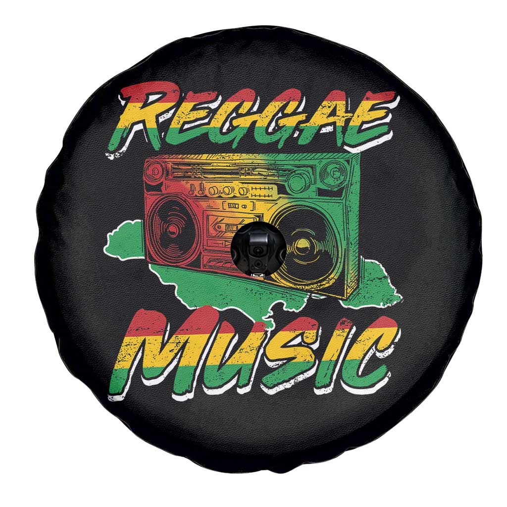 Reggae Music Spare Tire Cover Rastafari Rasta Jamaica Boombox TS11 Print Your Wear
