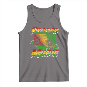 Reggae Music Tank Top Rastafari Rasta Jamaica Boombox TS11 Deep Heather Print Your Wear